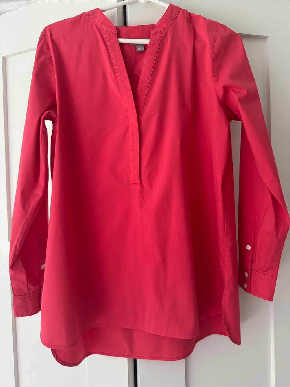 J. Jill Coral V-Neck Long Sleeve Tunic